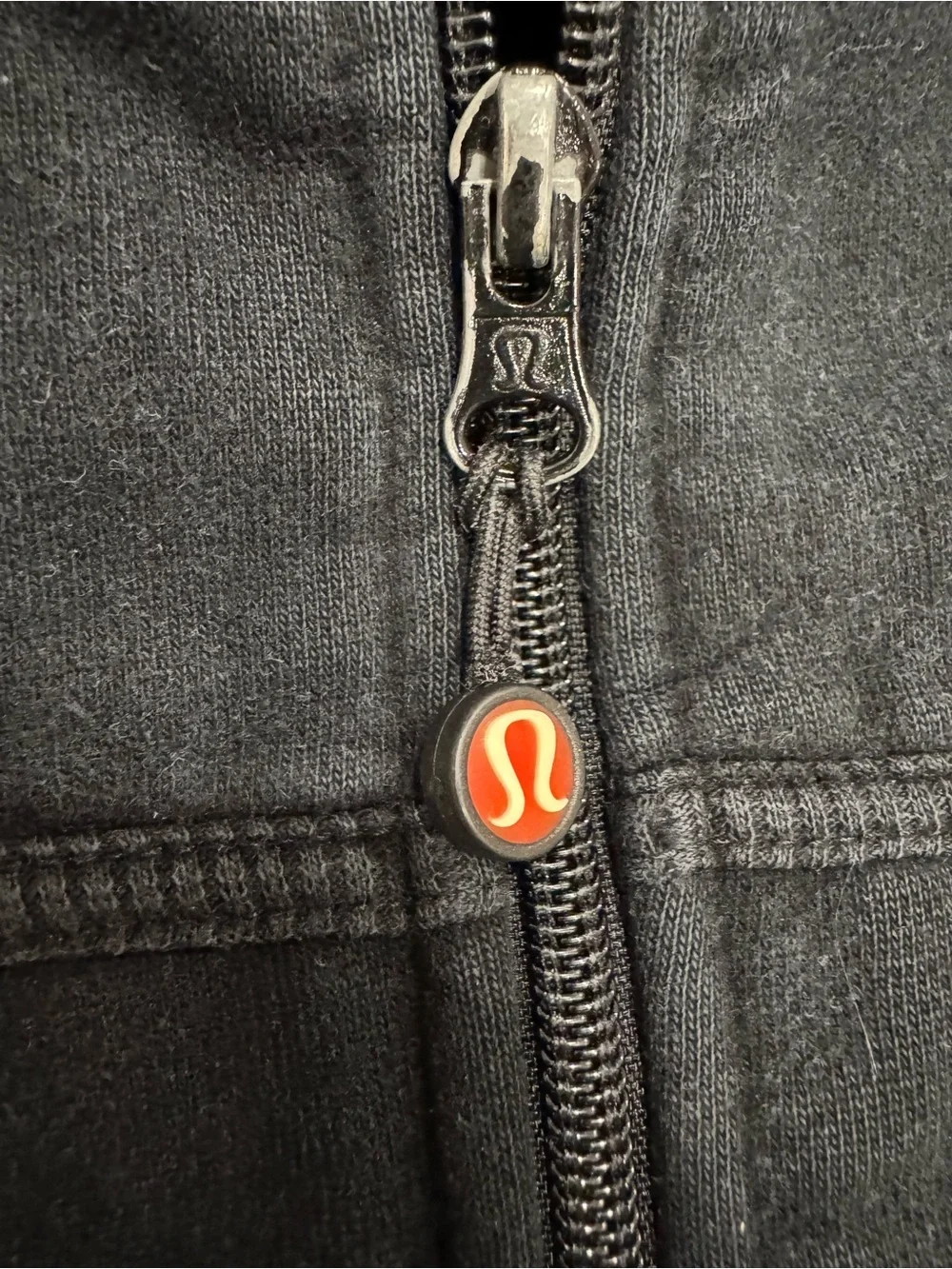 Lululemon Black Scuba Full Zip Hoodie Vintage Fleece Size 6 Y2K